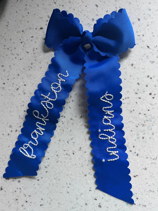 4" Scalloped Tail Bow